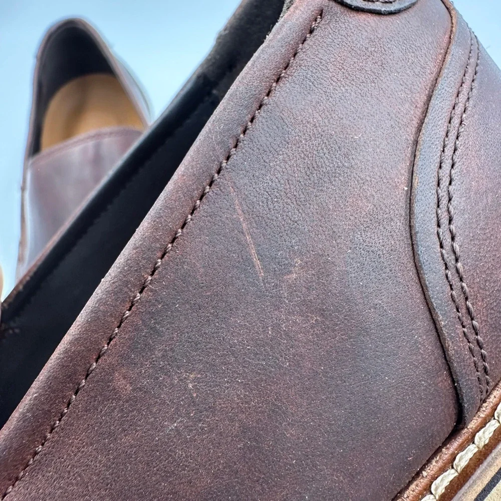Dunham Clyde Slip-on Loafer Men 8.5 2E (EE) WIDE Brown NIB CI2309 Leather READ